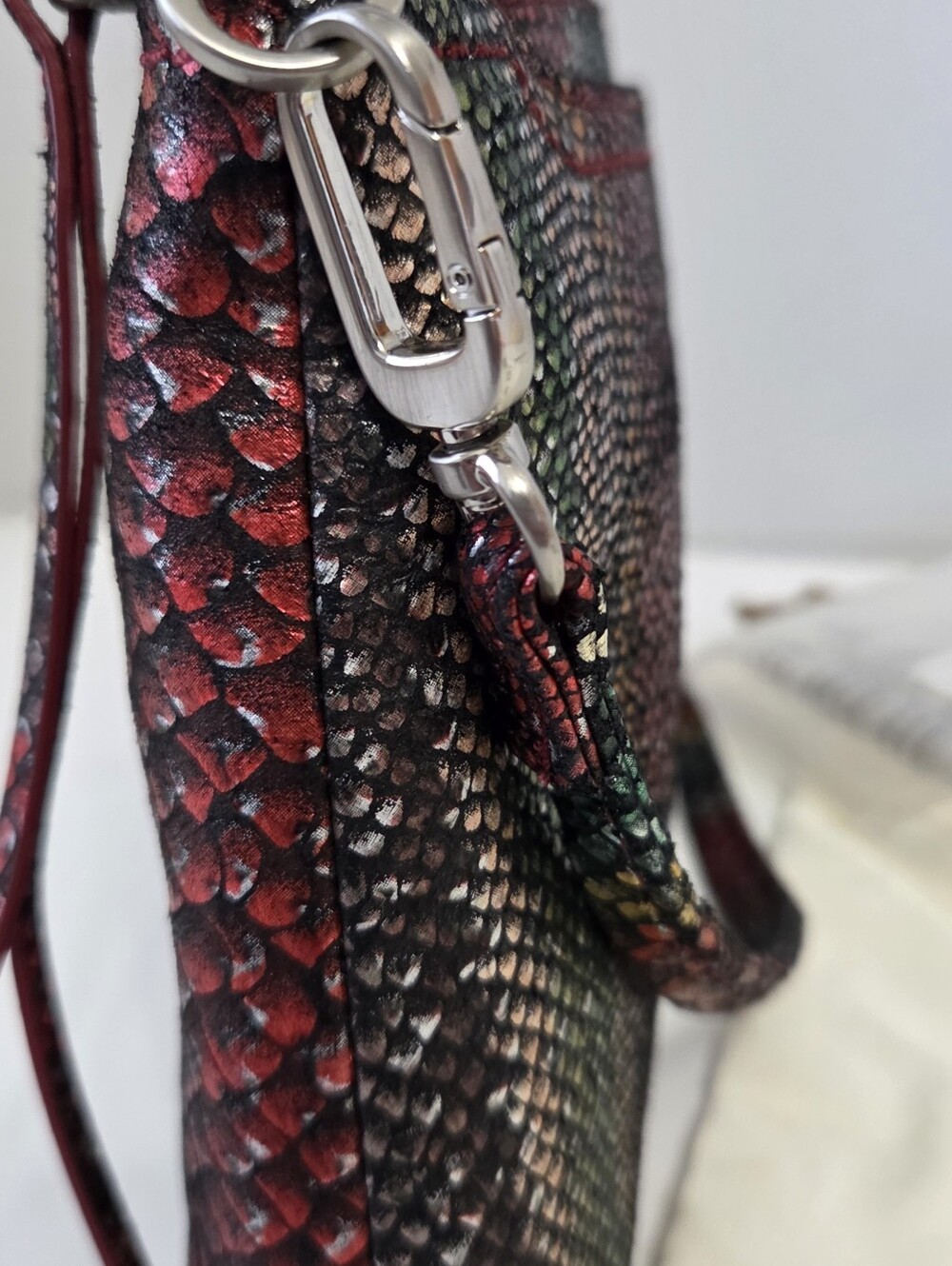 HOBO Darcy Multicolor Iridescent Snake-Embossed Crossbody Bag - Picture 7 of 7